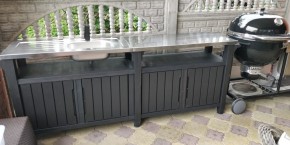 Столик для барбекю 415 Л (Unity Chef 415 L) графит в Менделеевске - mendeleevsk.mebel24.online | фото 1