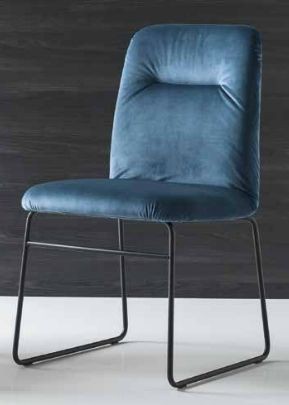 Стул GRETA CB/1904 MET.P15 MATT BLACK/ VENICE S0J OCEAN BLUE в Менделеевске - mendeleevsk.mebel24.online | фото