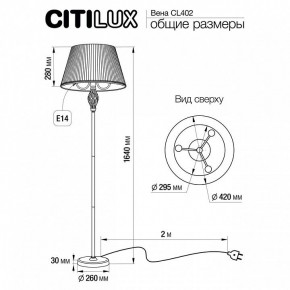 Торшер Citilux Вена CL402920 в Менделеевске - mendeleevsk.mebel24.online | фото 5