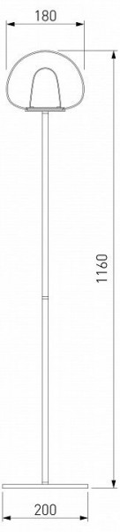 Торшер Eurosvet Twice 90327/1 черный в Менделеевске - mendeleevsk.mebel24.online | фото