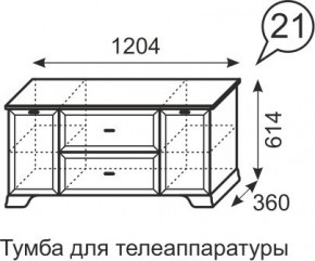 Тумба для телеаппаратуры Венеция 21 бодега в Менделеевске - mendeleevsk.mebel24.online | фото 3