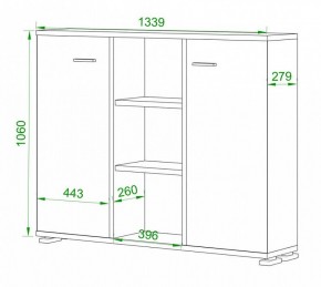 Тумба комбинированная Домино нельсон ПУ-60-3 в Менделеевске - mendeleevsk.mebel24.online | фото 2