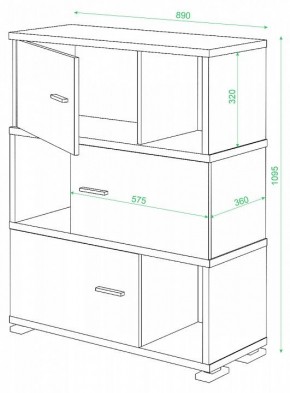 Тумба комбинированная Домино нельсон СБ-30/3 в Менделеевске - mendeleevsk.mebel24.online | фото 2