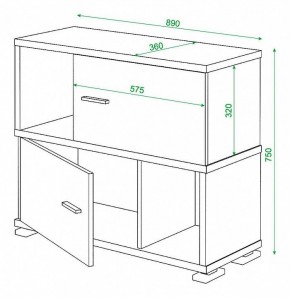 Тумба комбинированная Домино СБ-30/2 в Менделеевске - mendeleevsk.mebel24.online | фото 2