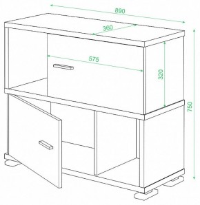 Тумба комбинированная Домино СБ-30/2 в Менделеевске - mendeleevsk.mebel24.online | фото 3