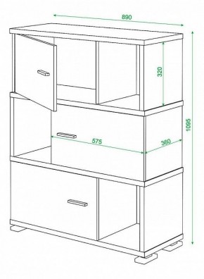 Тумба комбинированная Домино СБ-30/3 в Менделеевске - mendeleevsk.mebel24.online | фото 3