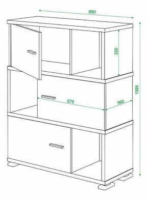 Тумба комбинированная Домино СБ-30/3 в Менделеевске - mendeleevsk.mebel24.online | фото 2