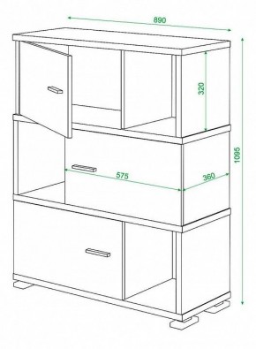 Тумба комбинированная Домино СБ-30/3 в Менделеевске - mendeleevsk.mebel24.online | фото 3