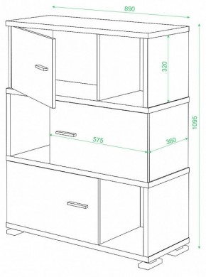 Тумба комбинированная Домино СБ-30/3 в Менделеевске - mendeleevsk.mebel24.online | фото 3