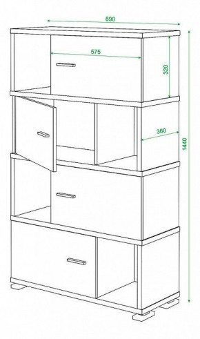 Тумба комбинированная Домино СБ-30/4 в Менделеевске - mendeleevsk.mebel24.online | фото 3