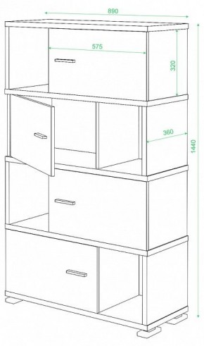 Тумба комбинированная Домино СБ-30/4 в Менделеевске - mendeleevsk.mebel24.online | фото 3