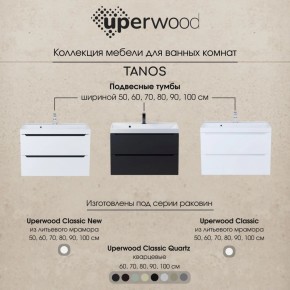 Тумба под раковину Uperwood Tanos 100 см, подвесная, белая матовая в Менделеевске - mendeleevsk.mebel24.online | фото 8
