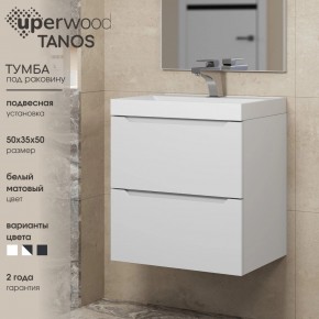 Тумба под раковину Uperwood Tanos 50 см, подвесная, белая матовая в Менделеевске - mendeleevsk.mebel24.online | фото 6