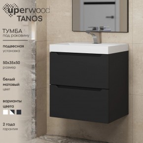 Тумба под раковину Uperwood Tanos 50 см, подвесная, черная матовая в Менделеевске - mendeleevsk.mebel24.online | фото 4