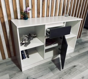 Тумба ТВ малая Парус (Белый/Графит) в Менделеевске - mendeleevsk.mebel24.online | фото 2