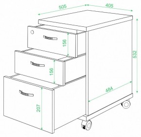 Тумбочка Домино ТС-2 в Менделеевске - mendeleevsk.mebel24.online | фото 2