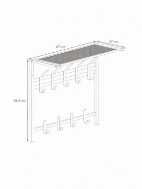 Вешалка-полка Торонто 22 в Менделеевске - mendeleevsk.mebel24.online | фото 3