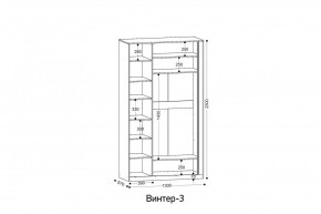 ВИНТЕР 3 Шкаф 3-х створчатый в Менделеевске - mendeleevsk.mebel24.online | фото 2